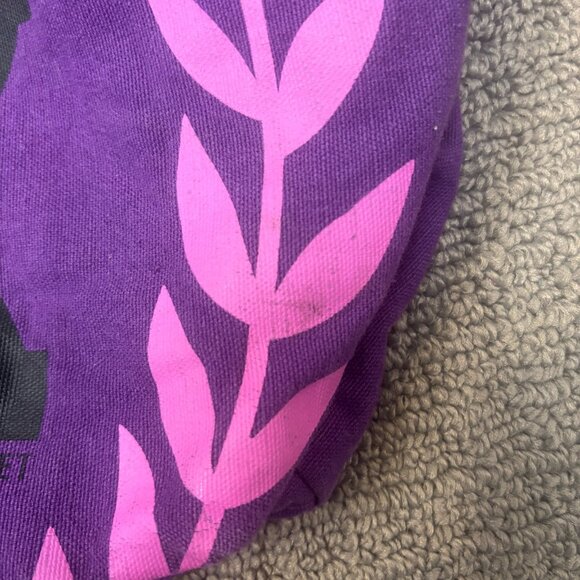 Y2K Victorias Secret Love PINK Dog Shoulder Tote Bag Cotton Canvas 1986 Y2K - Picture 5 of 11